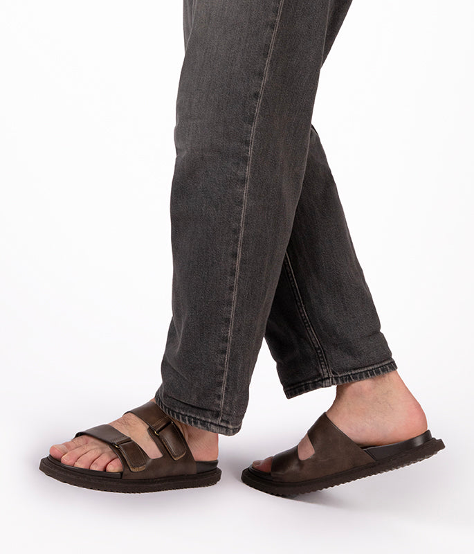 JOAO Men's Vegan Sandals | Color: Brown - variant::brown