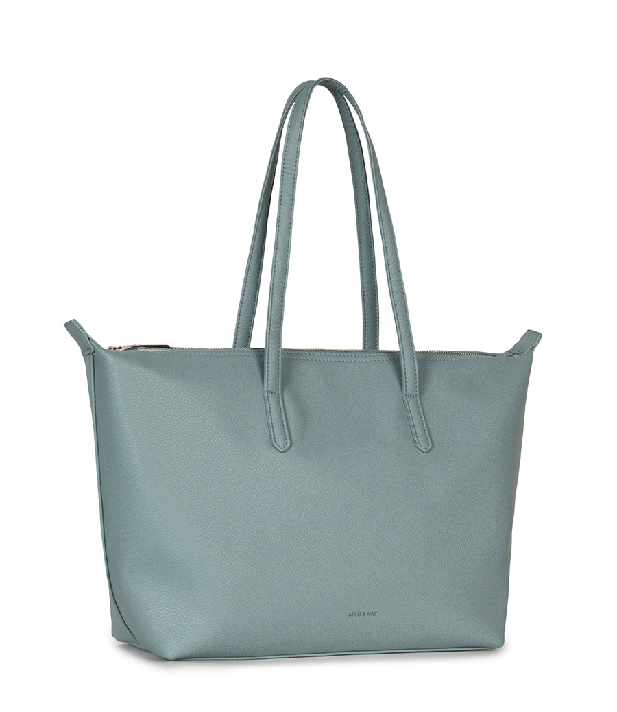 ABBI Vegan Tote Bag - Grain | Color: Aquamarine - variant::aquamarine