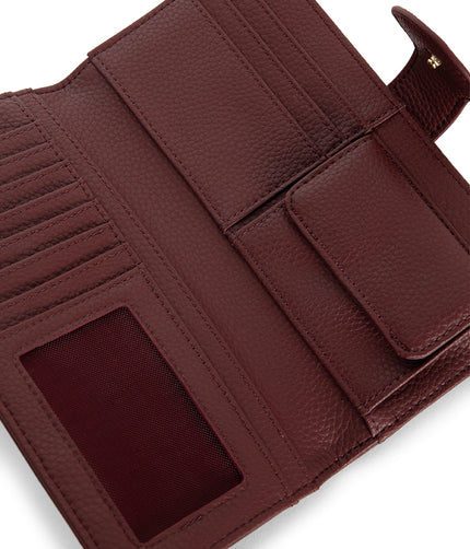 FLOATSM Small Vegan Wallet - Grain | Color: Cherry - variant::cherry