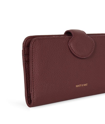 FLOATSM Small Vegan Wallet - Grain | Color: Cherry - variant::cherry