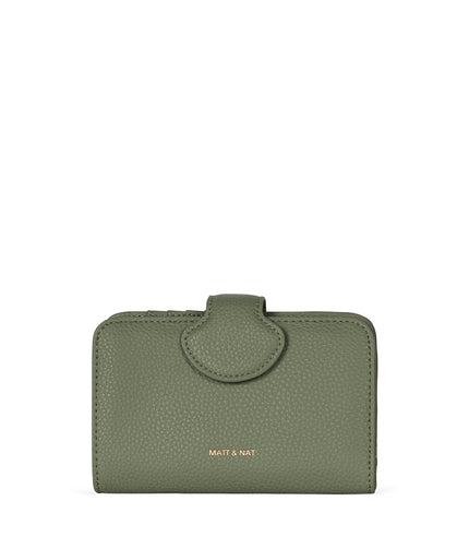 FLOATSM Small Vegan Wallet - Grain | Color: Olivine - variant::olivine