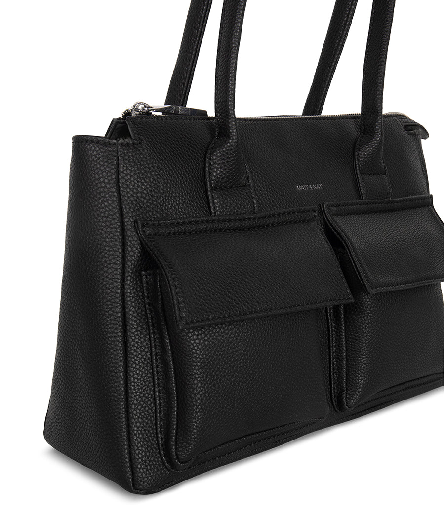 JORDI Vegan Tote Bag – Grain | Color: Black - variant::black