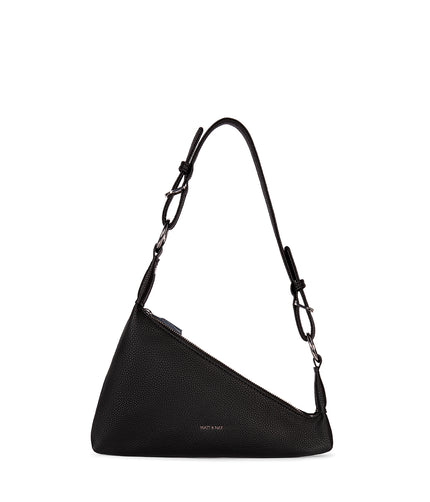 Matina Vegan Shoulder Bag – Grain | Color: Black - variant::black