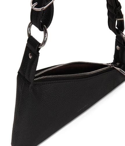 Matina Vegan Shoulder Bag – Grain | Color: Black - variant::black