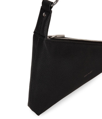 Matina Vegan Shoulder Bag – Grain | Color: Black - variant::black
