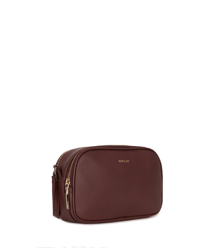 PAIR Vegan Crossbody Bag - Grain | Color: Cherry - variant::Cherry