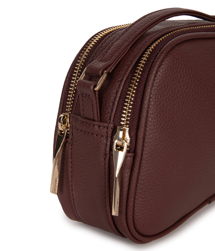 PAIR Vegan Crossbody Bag - Grain | Color: Cherry - variant::Cherry