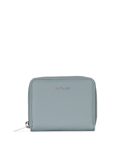 RUE Small Vegan Zip Wallet - Grain | Color: Aquamarine - variant::aquamarine
