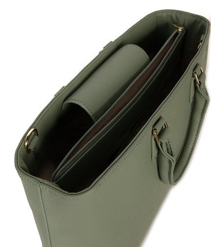 SEVYN Vegan Satchel - Grain | Color: Olivine - variant::olivine