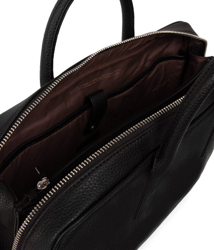 ELON Vegan Briefcase - Grain | Color: Black - variant::black