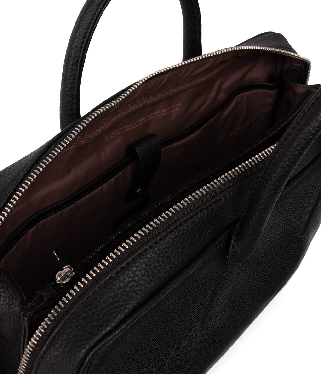 ELON Vegan Briefcase - Grain | Color: Black - variant::black