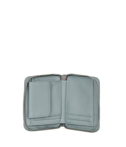 RUE Small Vegan Zip Wallet - Grain | Color: Aquamarine - variant::aquamarine