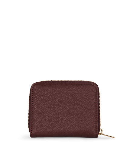 RUE Small Vegan Zip Wallet - Grain | Color: Cherry - variant::cherry