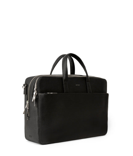 TOM Vegan Briefcase - Grain | Color: Black - variant::black