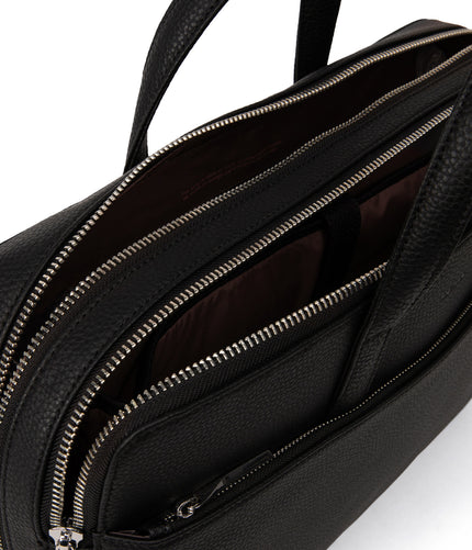 TOM Vegan Briefcase - Grain | Color: Black - variant::black