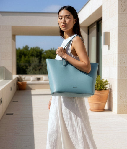 NINA Vegan Tote Bag - UPPEAL™ | Color: Cappuccino - variant::Cappuccino