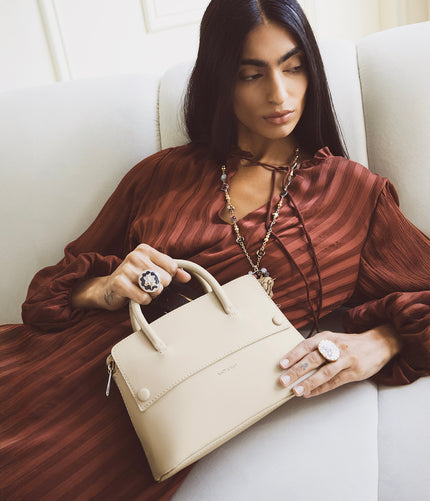 SILVA SM Small Vegan Satchel - UPPEAL™ | Color: Caicos - variant::caicos