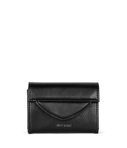 YULET Vegan Card Holder - Grain | Color: Black - variant::black
