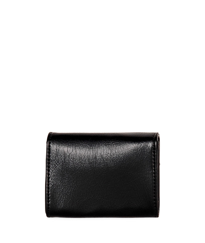 YULET Vegan Card Holder - Grain | Color: Black - variant::black