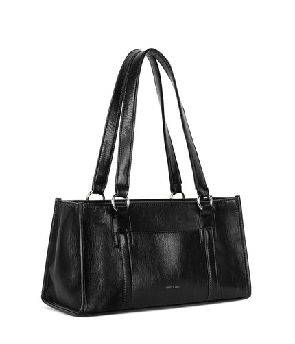 ZARIA Vegan Tote Satchel Bag - Theme | Color: Black - variant::black