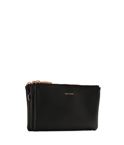 TRIPLET Vegan Crossbody Bag - Loom | Color: Black - variant::blackr