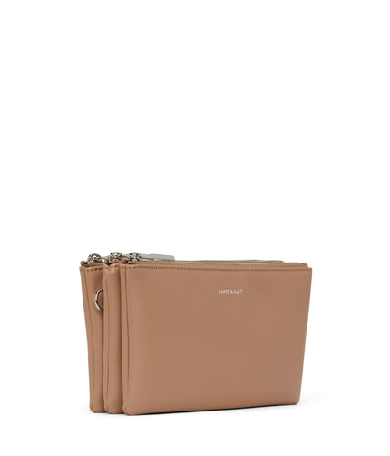 TRIPLET Vegan Crossbody Bag - Loom | Color: Tan - variant::cafe