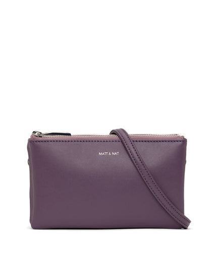 TRIPLET Vegan Crossbody Bag - Loom | Color: Purple - variant::mulberry