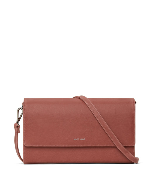 DREWLG Large Vegan Crossbody Bag - Vintage | Color: Pink - variant::heirloom