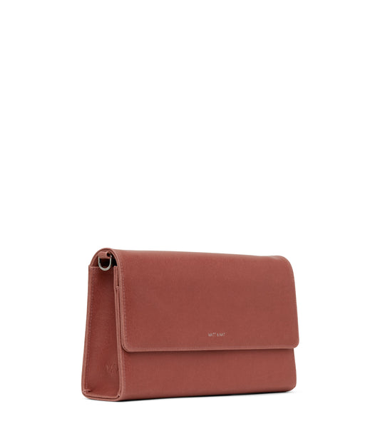 DREWLG Large Vegan Crossbody Bag - Vintage | Color: Pink - variant::heirloom