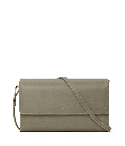 DREWLG Large Vegan Crossbody Bag - Vintage | Color: Green - variant::sage