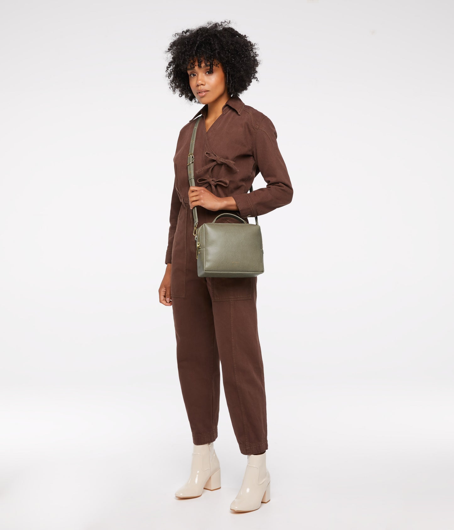 LIV Vegan Crossbody Bag - Vintage | Color: Green - variant::sage