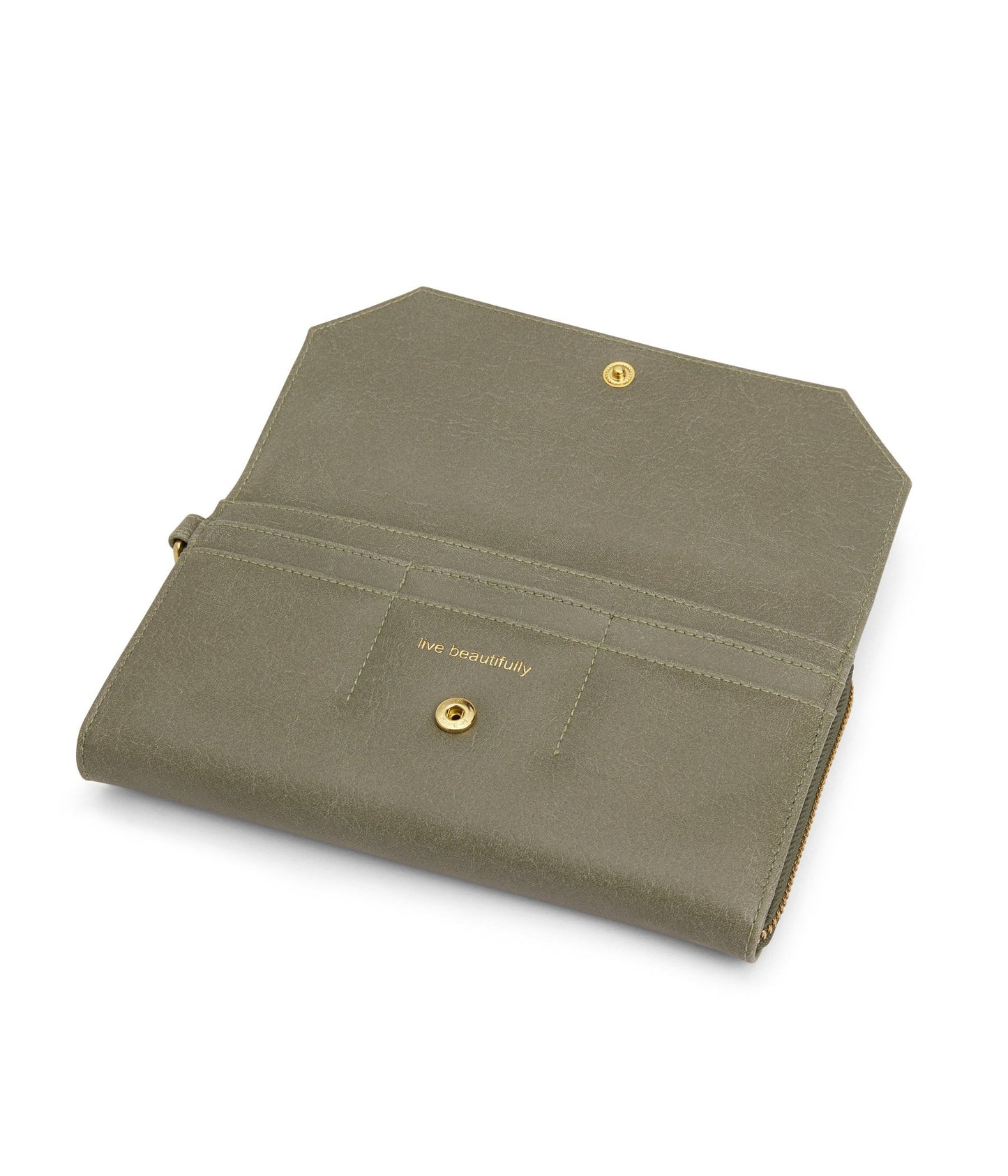 MION Vegan Wristlet Wallet - Vintage | Color: Green - variant::sage