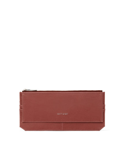 PERLA Vegan Flat Wallet - Vintage | Color: Pink - variant::heirloom