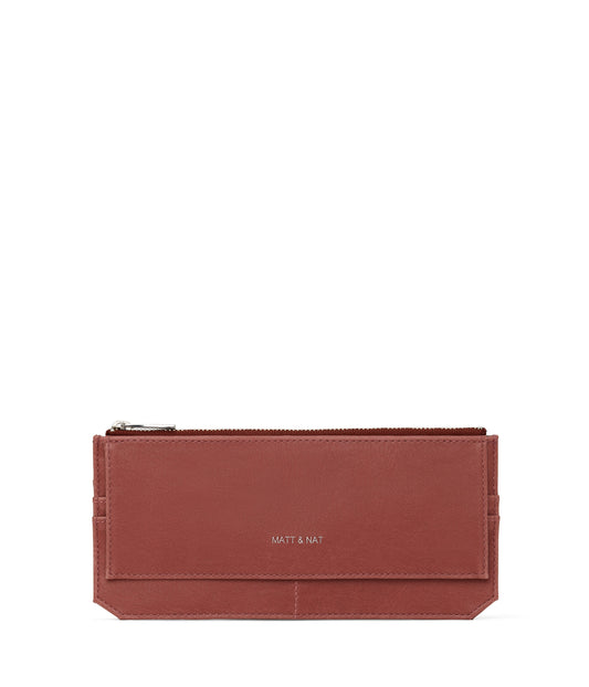 PERLA Vegan Flat Wallet - Vintage | Color: Pink - variant::heirloom