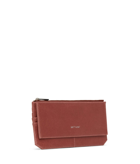 PERLA Vegan Flat Wallet - Vintage | Color: Pink - variant::heirloom