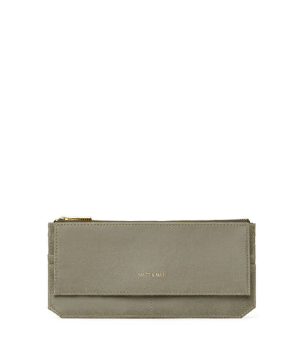 PERLA Vegan Flat Wallet - Vintage | Color: Green - variant::sage