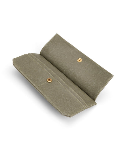 PERLA Vegan Flat Wallet - Vintage | Color: Green - variant::sage