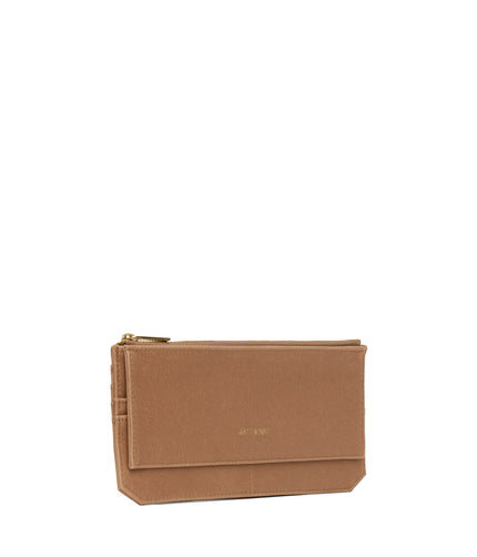 PERLA Vegan Flat Wallet - Vintage | Color: Tan - variant::soy