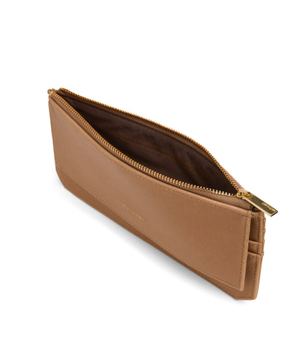 PERLA Vegan Flat Wallet - Vintage | Color: Tan - variant::soy
