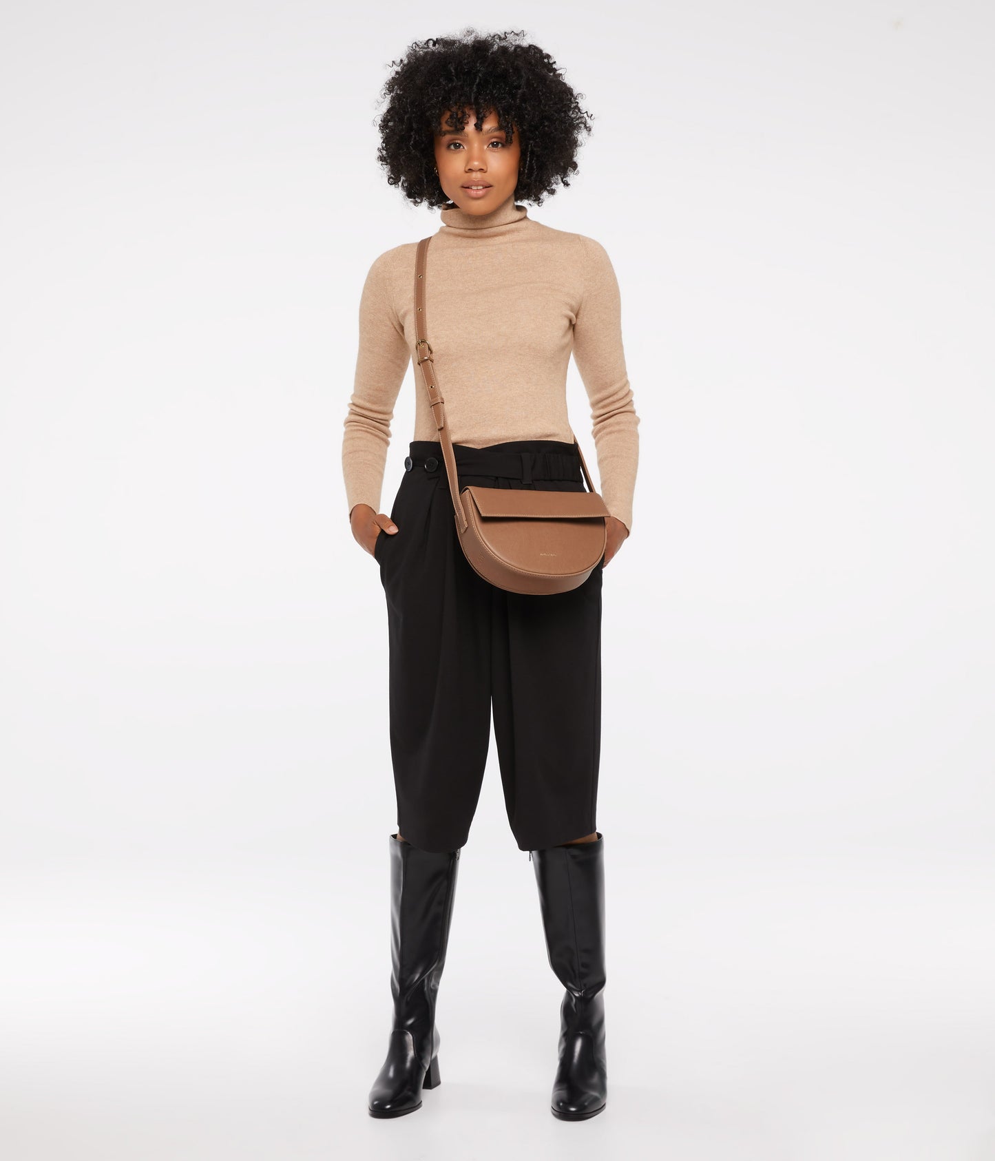 RITH Vegan Saddle Bag - Vintage | Color: Tan - variant::soy