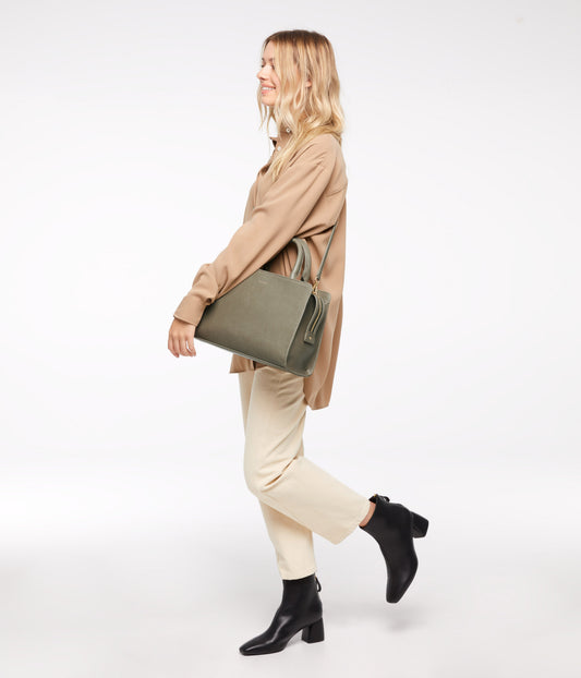 VON Vegan Satchel - Vintage | Color: Brown - variant::chili