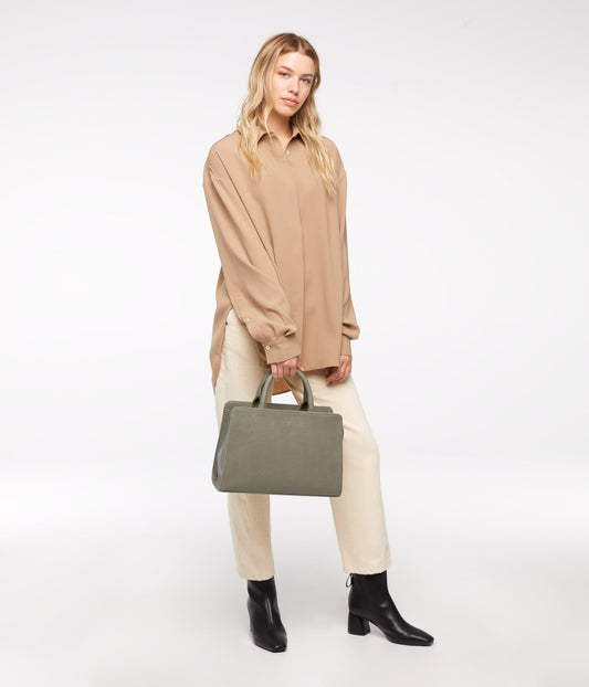 VON Vegan Satchel - Vintage | Color: Green - variant::sage