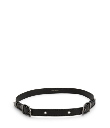 DOLLY Women's Vegan Skinny Belt | Color: Black - variant::black