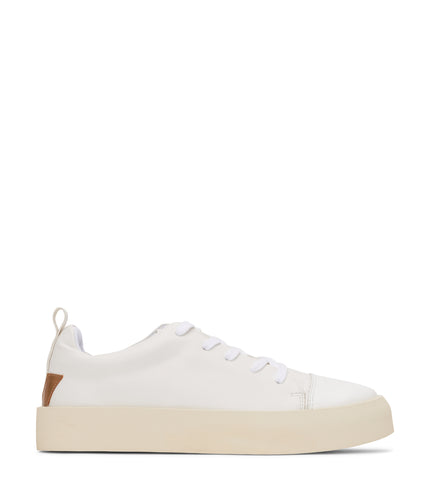 MARCI Women's Vegan Sneakers | Color: White, Bronze - variant::whibro