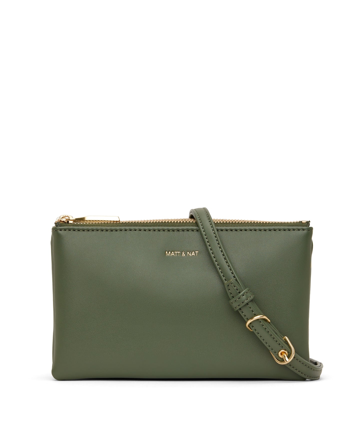 TRIPLET Vegan Crossbody Bag - Loom | Color: Green - variant::stem