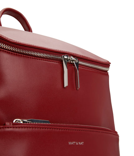 BRAVE MICRO Vegan Crossbody Bag - Loom | Color: Red - variant::plum