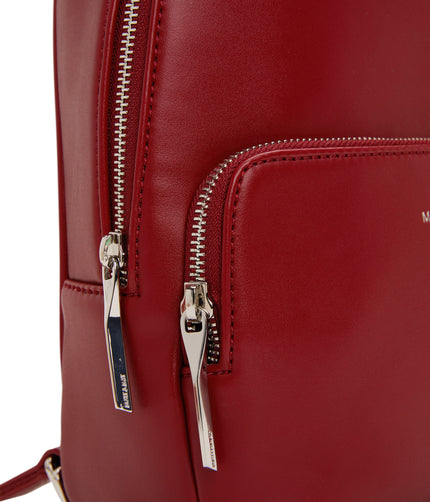 CAROSM Small Vegan Backpack - Loom | Color: Red - variant::plum