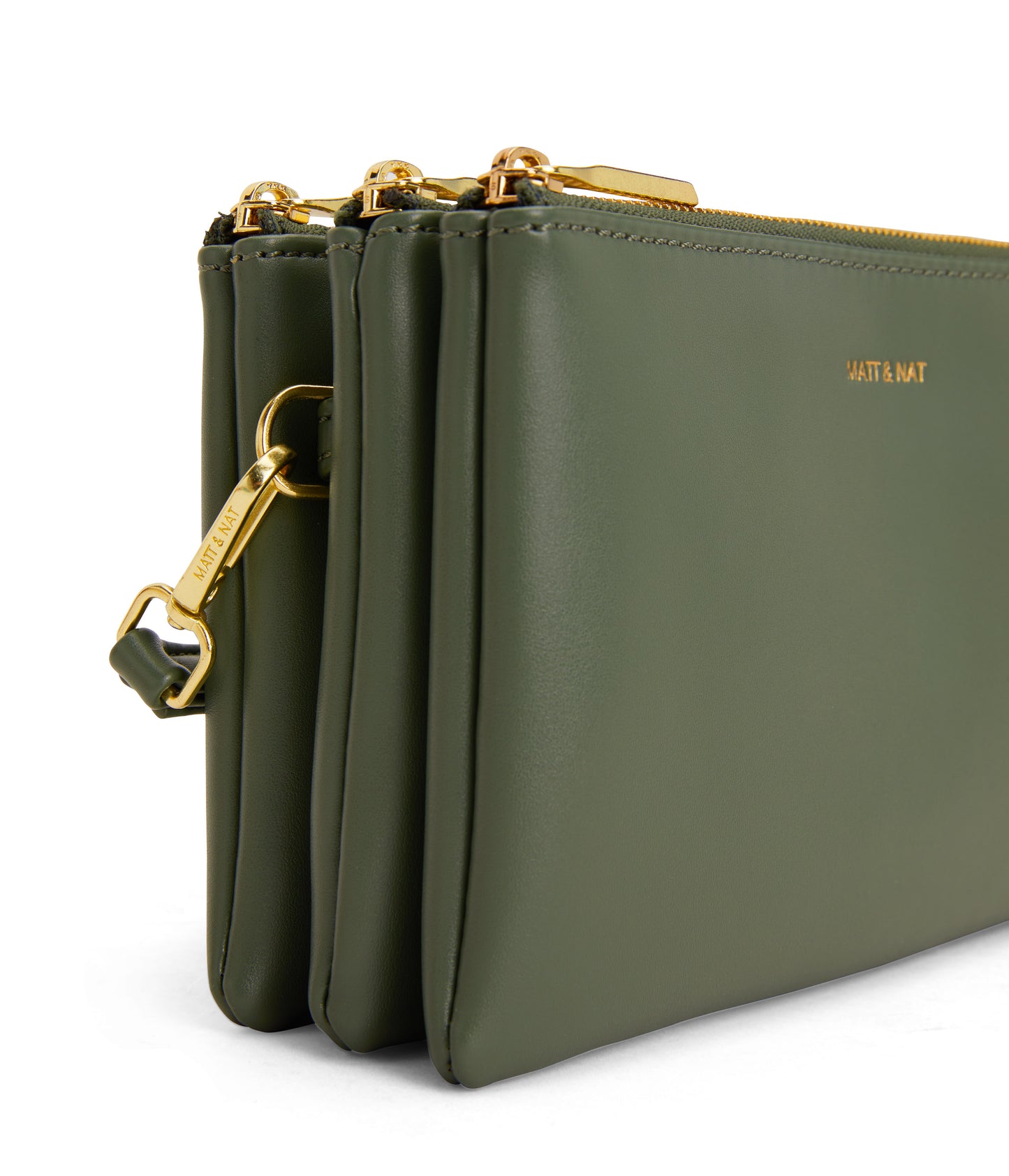 TRIPLET Vegan Crossbody Bag - Loom | Color: Green - variant::stem