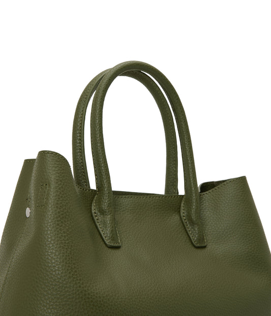 KRISTASM Small Vegan Satchel - Purity | Color: Green - variant::meadow