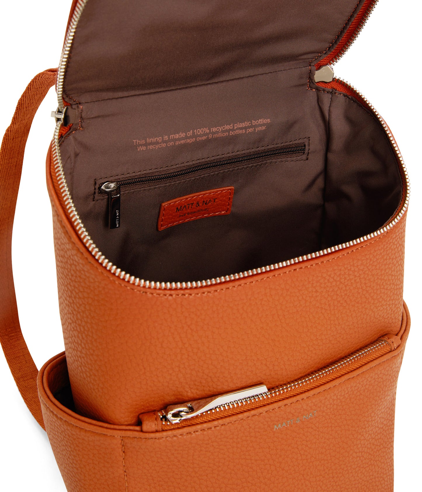 BRAVESM Small Vegan Backpack - Purity | Color: Orange - variant::prairie